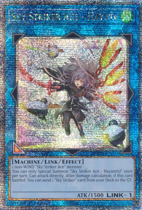 Sky Striker Ace - Hayate (New Art) [RA04-EN073] Quarter Century Secret Rare Yu-Gi-Oh!
