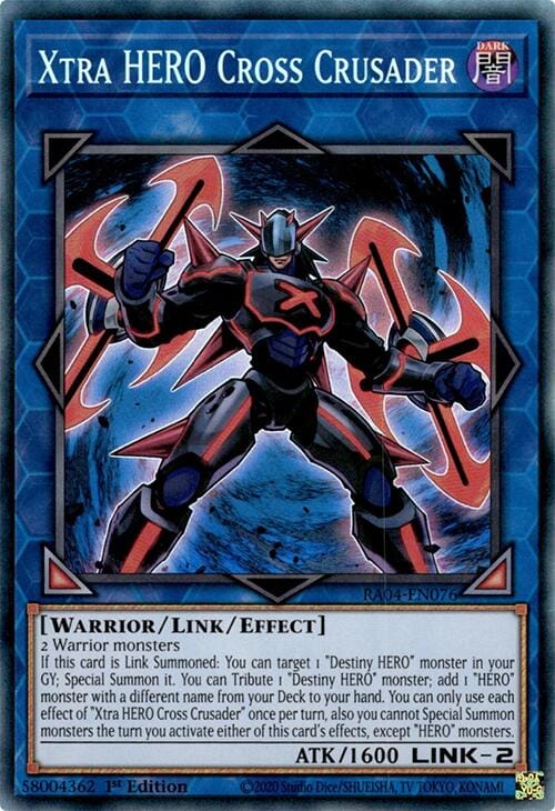 Xtra HERO Cross Crusader [RA04-EN076] Prismatic Collector's Rare - Yugioh Cards For Your TCG Needs!