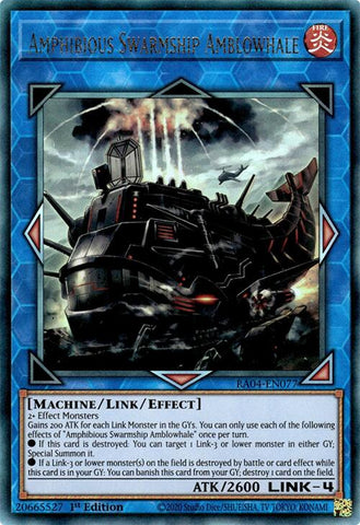 Amphibious Swarmship Amblowhale [RA04-EN077] Prismatic Ultimate Rare - Yugioh Cards For Your TCG Needs!