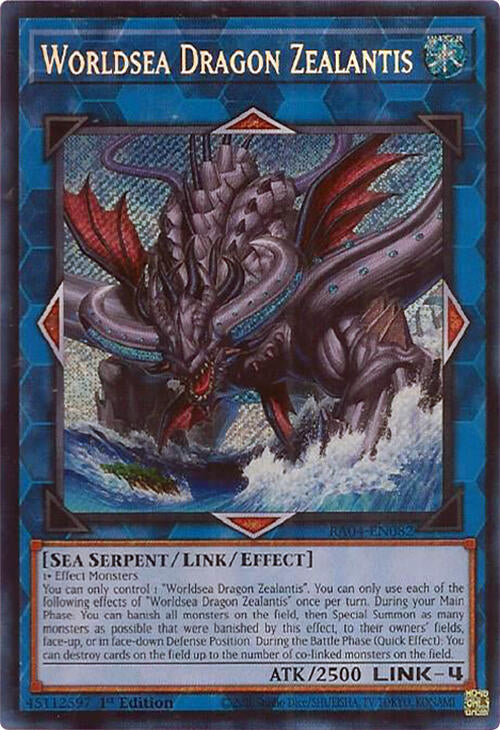 Worldsea Dragon Zealantis [RA04-EN082] Secret Rare Yu-Gi-Oh!