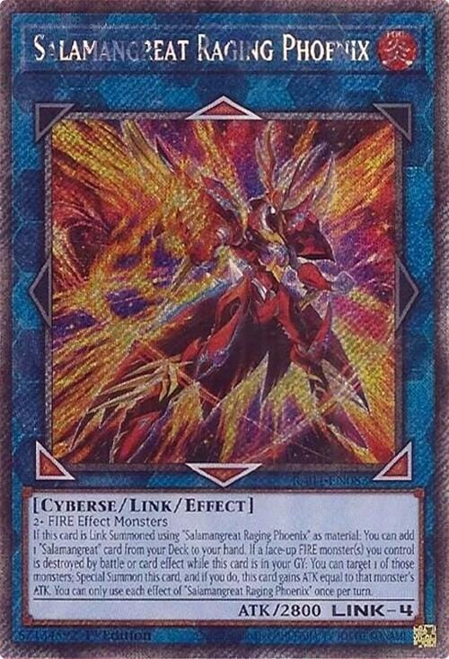 Salamangreat Raging Phoenix [RA04-EN083] Platinum Secret Rare - Yugioh Cards For Your TCG Needs!