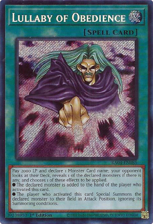 Lullaby of Obedience [RA04-EN085] Secret Rare - Yugioh Cards For Your TCG Needs!