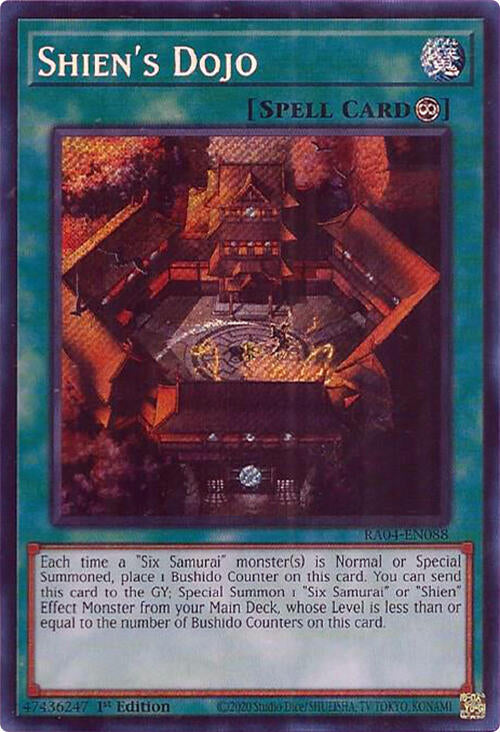 Shien's Dojo [RA04-EN088] Secret Rare - Yugioh Cards For Your TCG Needs!