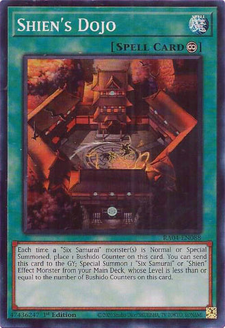 Shien's Dojo [RA04-EN088] Super Rare Yu-Gi-Oh!