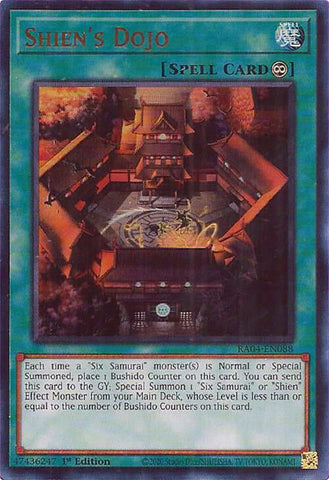 Shien's Dojo [RA04-EN088] Ultra Rare Yu-Gi-Oh!