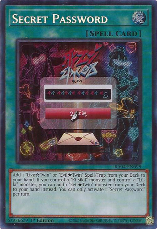 Secret Password [RA04-EN095] Secret Rare - Yugioh Cards For Your TCG Needs!