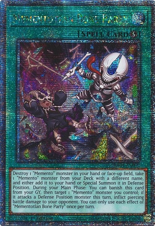 Mementotlan Bone Party [RA04-EN099] Quarter Century Secret Rare - Yugioh Cards For Your TCG Needs!