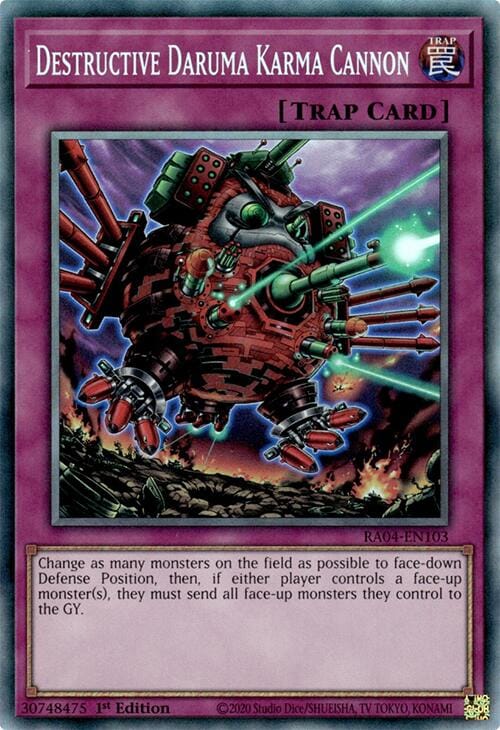 Destructive Daruma Karma Cannon [RA04-EN103] Prismatic Collector's Rare - Yugioh Cards For Your TCG Needs!