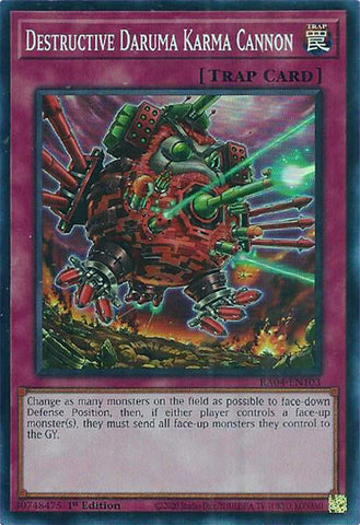 Destructive Daruma Karma Cannon [RA04-EN103] Super Rare Yu-Gi-Oh!