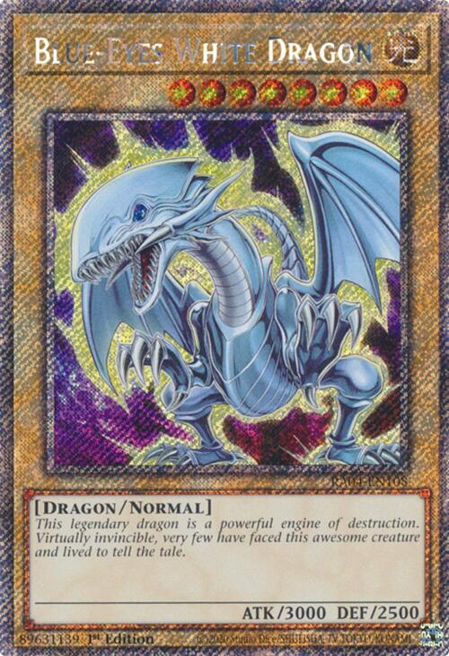 Blue-Eyes White Dragon (7th Art) [RA04-EN108] Platinum Secret Rare - Yugioh Cards For Your TCG Needs!