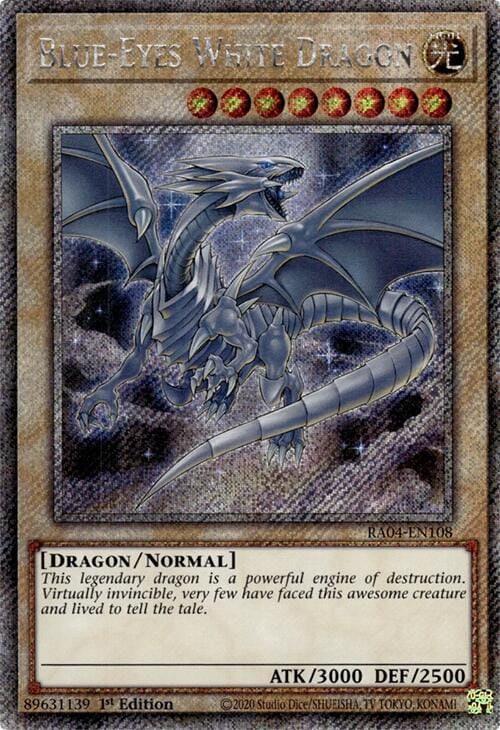 Blue-Eyes White Dragon (8th Art) [RA04-EN108] - Yugioh Cards For Your TCG Needs!