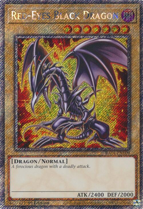 Red-Eyes Black Dragon (7th Art) [RA04-EN109] Platinum Secret Rare - Yugioh Cards For Your TCG Needs!