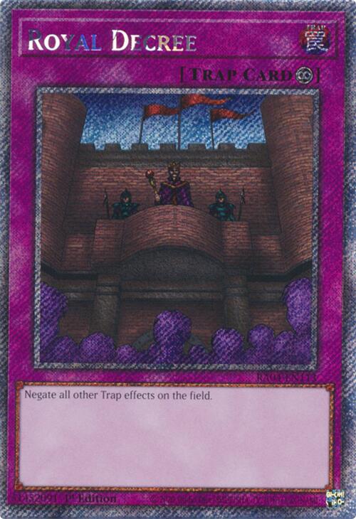 Royal Decree [RA04-EN113] Platinum Secret Rare - Yugioh Cards For Your TCG Needs!