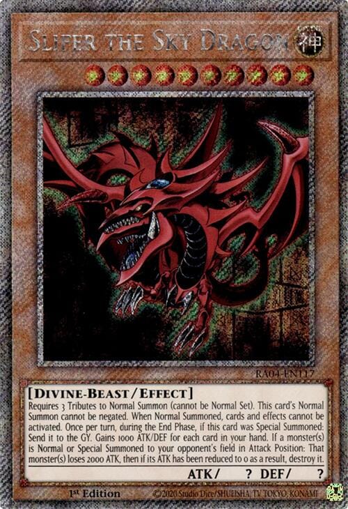 Slifer the Sky Dragon [RA04-EN117] Platinum Secret Rare - Yugioh Cards For Your TCG Needs!
