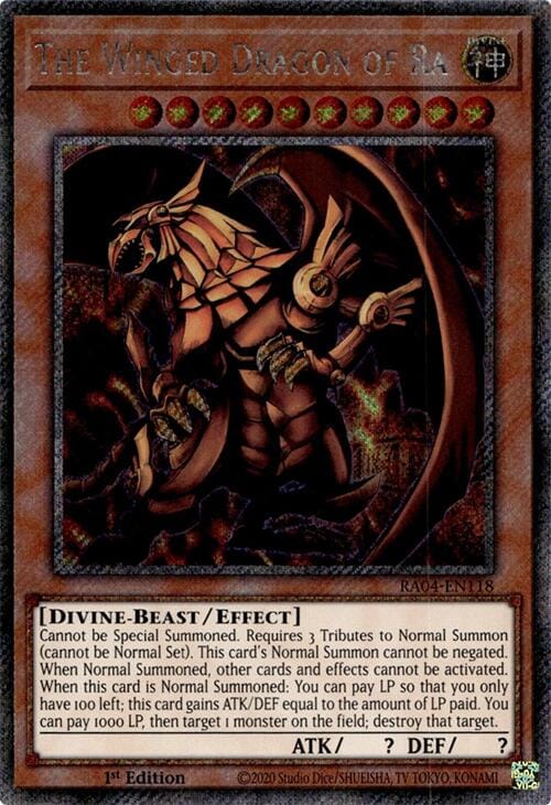 The Winged Dragon of Ra [RA04-EN118] Platinum Secret Rare - Yugioh Cards For Your TCG Needs!