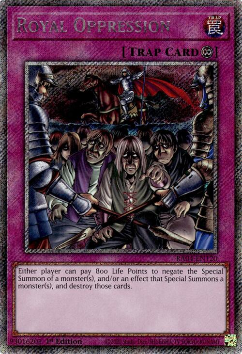Royal Oppression [RA04-EN120] Platinum Secret Rare Yu-Gi-Oh!