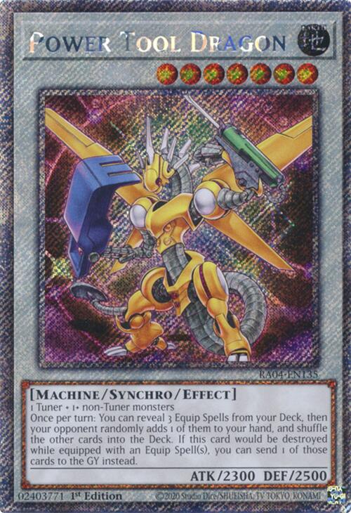 Power Tool Dragon [RA04-EN135] Platinum Secret Rare - Yugioh Cards For Your TCG Needs!