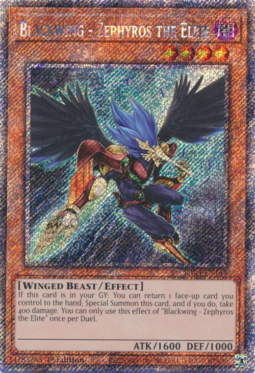 Blackwing - Zephyros the Elite [RA04-EN145] Platinum Secret Rare - Yugioh Cards For Your TCG Needs!