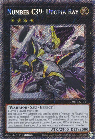 Number C39: Utopia Ray [RA04-EN174] Platinum Secret Rare - Yugioh Cards For Your TCG Needs!