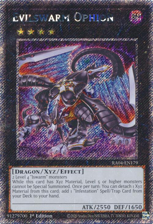 Evilswarm Ophion [RA04-EN179] Platinum Secret Rare Yu-Gi-Oh!