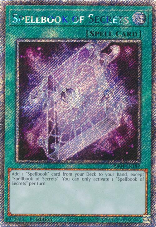 Spellbook of Secrets [RA04-EN189] Platinum Secret Rare - Yugioh Cards For Your TCG Needs!