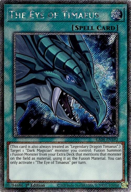 The Eye of Timaeus [RA04-EN192] Platinum Secret Rare - Yugioh Cards For Your TCG Needs!