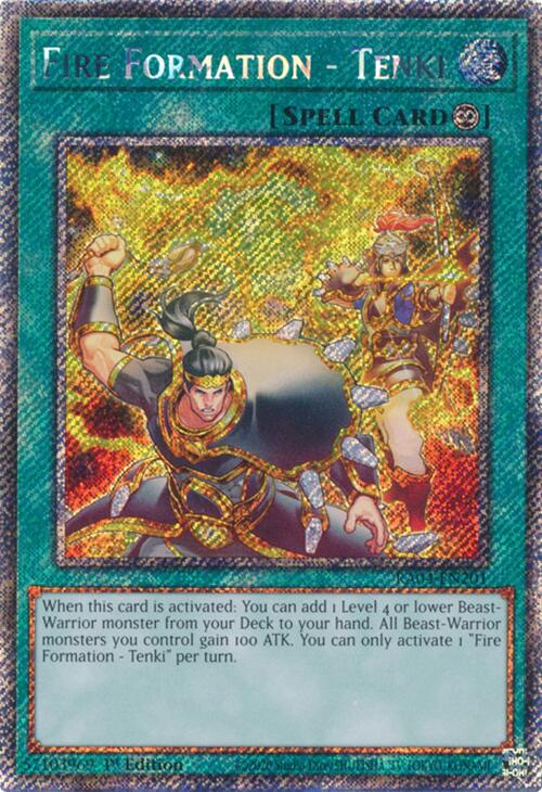 Fire Formation - Tenki [RA04-EN201] Platinum Secret Rare - Yugioh Cards For Your TCG Needs!