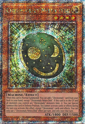 Chronomaly Nebra Disk [RA04-EN213] Quarter Century Secret Rare Yu-Gi-Oh!