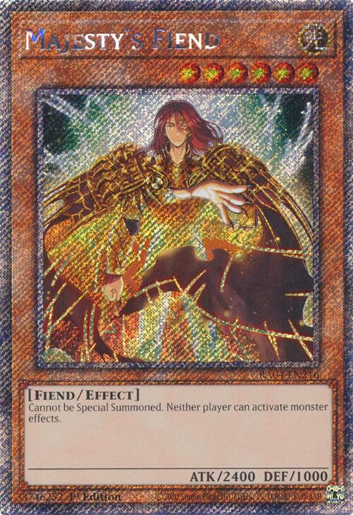 Majesty's Fiend [RA04-EN216] Platinum Secret Rare - Yugioh Cards For Your TCG Needs!