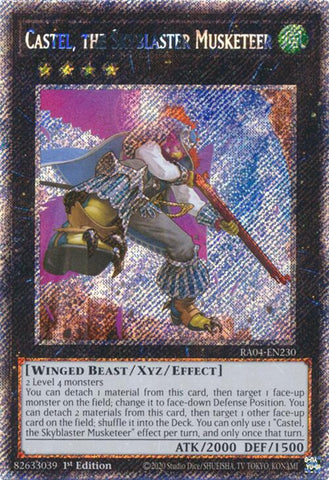 Castel, the Skyblaster Musketeer [RA04-EN230] Platinum Secret Rare Yu-Gi-Oh!