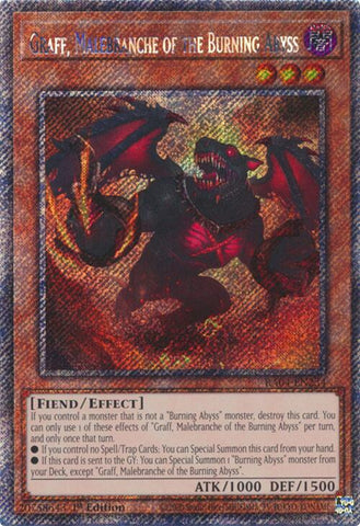 Graff, Malebranche of the Burning Abyss [RA04-EN234] Platinum Secret Rare - Yugioh Cards For Your TCG Needs!