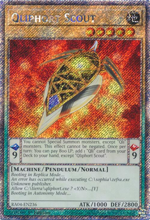 Qliphort Scout [RA04-EN236] Platinum Secret Rare - Yugioh Cards For Your TCG Needs!