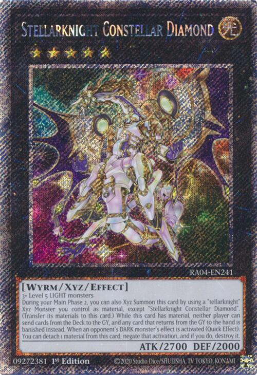 Stellarknight Constellar Diamond [RA04-EN241] Platinum Secret Rare - Yugioh Cards For Your TCG Needs!