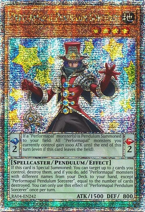 Performapal Pendulum Sorcerer [RA04-EN242] Quarter Century Secret Rare - Yugioh Cards For Your TCG Needs!