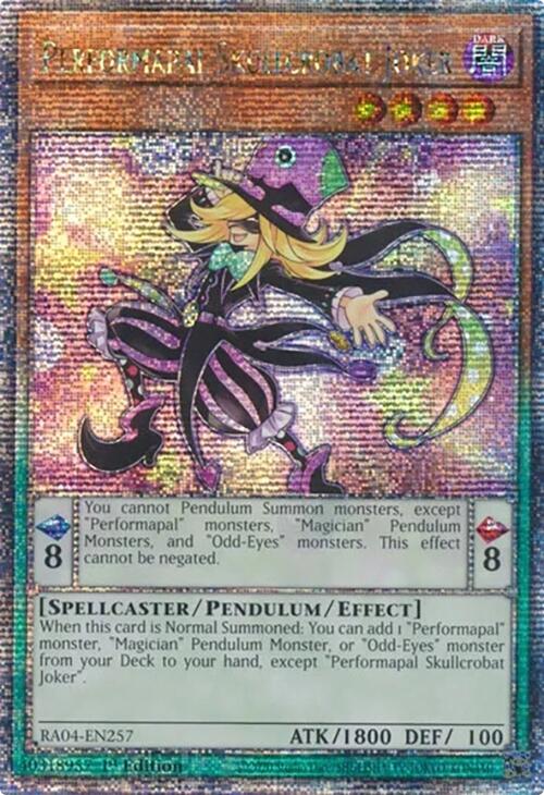 Performapal Skullcrobat Joker [RA04-EN257] Quarter Century Secret Rare - Yugioh Cards For Your TCG Needs!