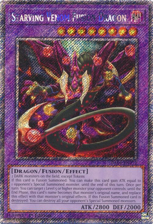 Starving Venom Fusion Dragon [RA04-EN272] Platinum Secret Rare - Yugioh Cards For Your TCG Needs!