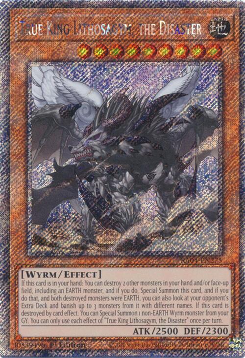 True King Lithosagym, the Disaster [RA04-EN275] Platinum Secret Rare - Yugioh Cards For Your TCG Needs!