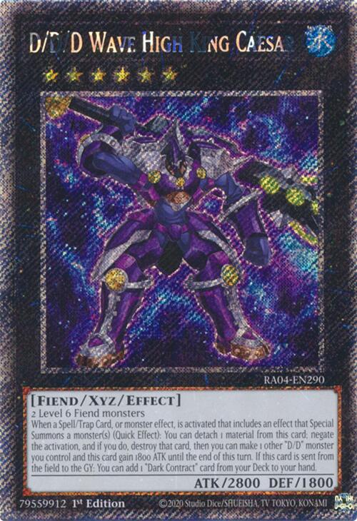 D/D/D Wave High King Caesar [RA04-EN290] Platinum Secret Rare - Yugioh Cards For Your TCG Needs!