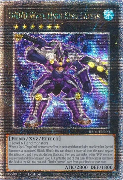 D/D/D Wave High King Caesar [RA04-EN290] Quarter Century Secret Rare Yu-Gi-Oh!