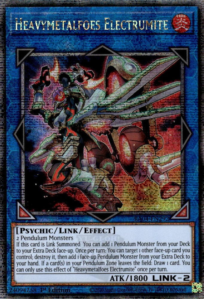 Heavymetalfoes Electrumite [RA04-EN292] Quarter Century Secret Rare Yu-Gi-Oh!