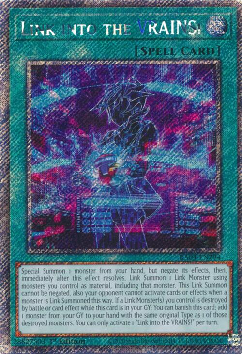 Link into the VRAINS! [RA04-EN294] Platinum Secret Rare Yu-Gi-Oh!