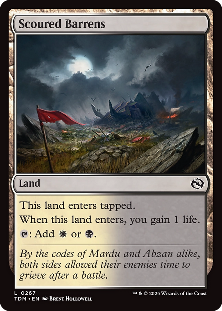 Scoured Barrens [Tarkir: Dragonstorm] Magic: The Gathering