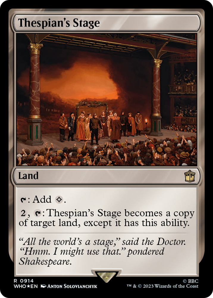 Thespian's Stage (Surge Foil) [Doctor Who] Magic: The Gathering