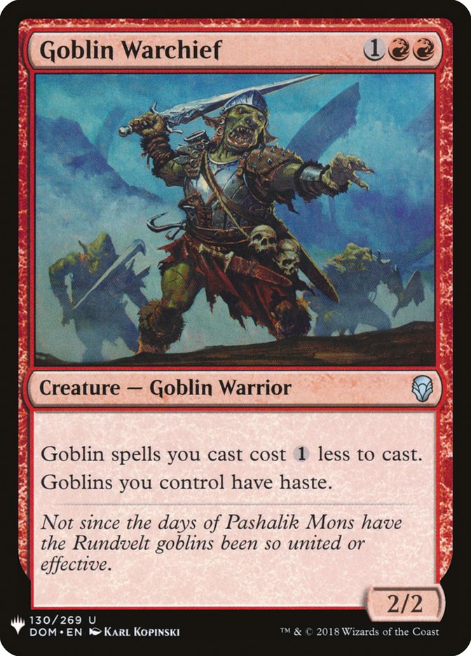 Goblin Warchief [The List] Magic: The Gathering