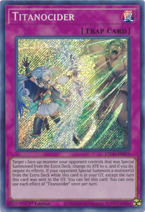 Titanocider [ETCO-EN079] Secret Rare - Yugioh Cards For Your TCG Needs!