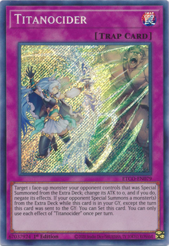 Titanocider [ETCO-EN079] Secret Rare - Yugioh Cards For Your TCG Needs!