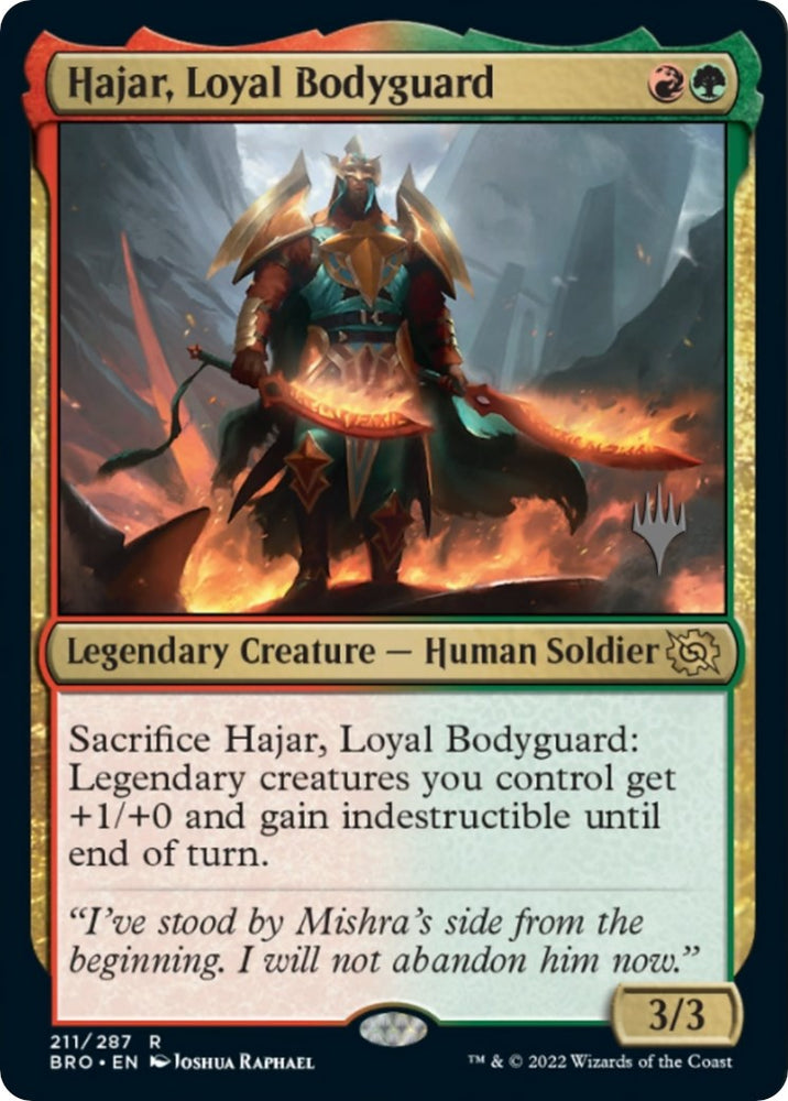 Hajar, Loyal Bodyguard (Promo Pack) [The Brothers' War Promos] Magic: The Gathering