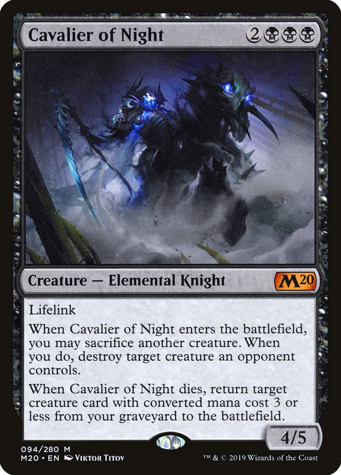 Cavalier of Night [Core Set 2020] Magic: The Gathering