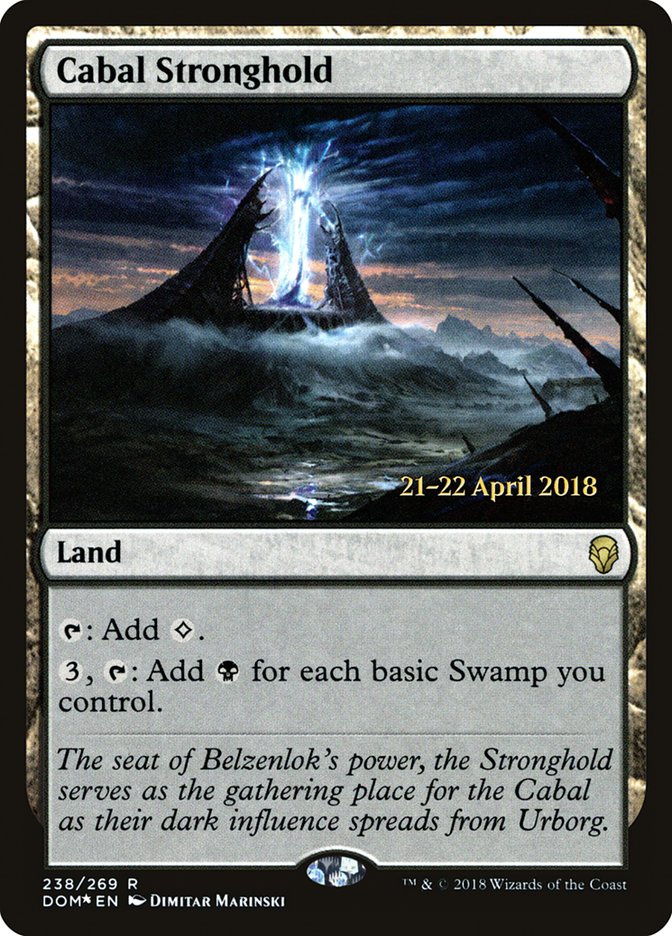 Cabal Stronghold [Dominaria Prerelease Promos] Magic: The Gathering