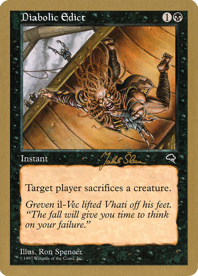 Diabolic Edict (Jakub Slemr) [World Championship Decks 1999] Magic: The Gathering